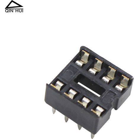Support de circuit intégré (CI) IC-8P, pas de 2,54 mm, boîtier DIP à insertion directe pour microcontrôleur.