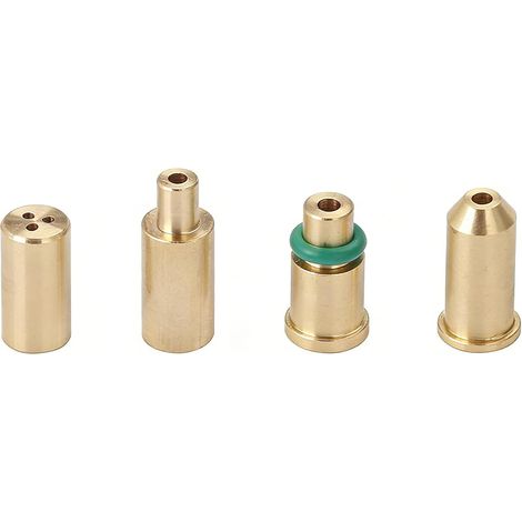 Lot de 4 adaptateurs de recharge de gaz en laiton pour briquet Ligne D, Ligne 1, Ligne 2 et Gatsby, buse de recharge de butane pour briquet Jaune/rouge/vert/bleu (1/5)
