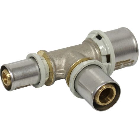 Raccord multicouche à sertir TH - Té inégal Ø26x3,0 - Ø20x2,0 - Ø16x2,0 - Arcanaute (1/5)