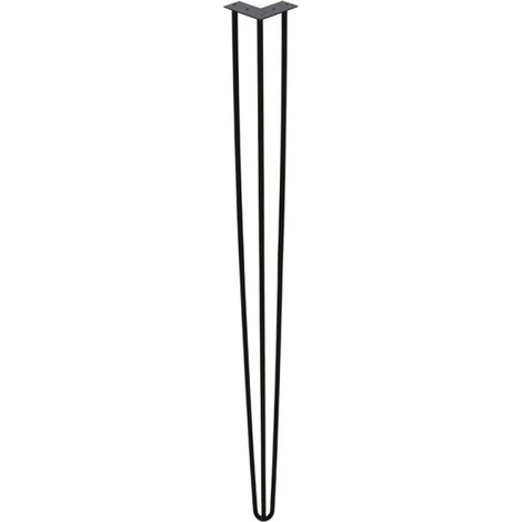 ALOVZE 4 x Haarnadelbeine, DIY-Tischbeine aus Stahl, Tischgleiter, austauschbare Tischbeine, 3 Halterungen, 72 cm (1/4)