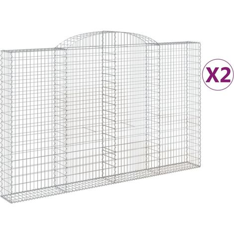 Maison Exclusive - Cesti Gabbioni ad Arco 2 pz 300x30x180/200 cm Ferro Zincato