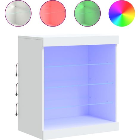 Sideboard/Anrichte/Buffet mit LED-Beleuchtung Weiß 60,5x37x67 cm LXWW521321 (1/5)