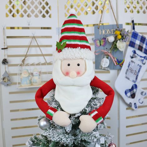 Ornement Sapin De Noël - Bonhomme De Neige En Laine Et Tissu Non Tissé - Décoration Hivernale Pour Arbre De Noël - 1 Pièce (1/5)