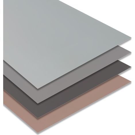 Bacacier – Tôle plane en acier 0.75 mm imitation zinc – 2000 x 1000 mm – Revêtement polyester 50 µm – Pour bâtiment industriel et commercial