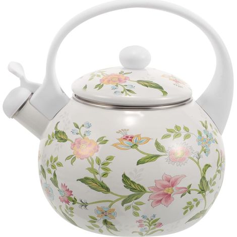 Bouilloire À Thé En Émail Pour Cuisinière Compatible Induction Et Gaz Bouilloire À Eau Épaissie Surface Facile À Nettoyer Pour Maison Et Bureau (1/5)