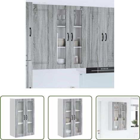 Étagère murale - Armoire de cuisine avec étagère Gris Sonoma 60 x 31 x 100 cm (1/5)