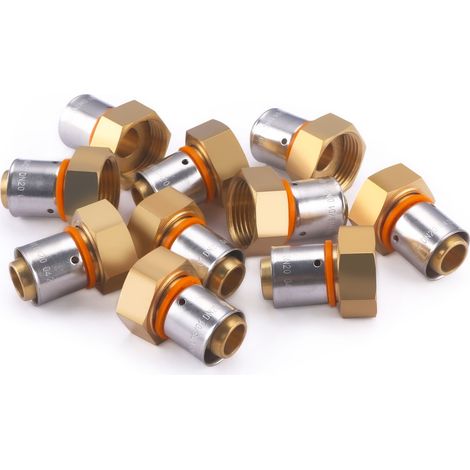 Raccord femelle écrou libre à sertir pour tube PER NOYON & THIEBAULT Ø20 - F20x27 (3/4)x10 raccords
