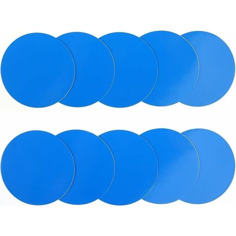 10-Piece Underwater Inflatable Pool Patches for Spa, Pool Mattress, Float, PVC Pool Liner Repair Kit for Inflatable Mattress, Tent, Pool Liner Glue - (Turning, Self-Adhesive) (1/5)