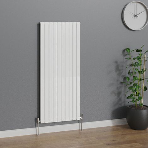 WarmeHaus Vertical 1600x680mm Flat Panel Radiator White Double (1/5)