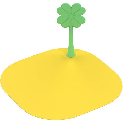 Couvercle de bonde de sol, filtre en silicone pour évier de cuisine ou de salle de bain (jaune, taille unique)