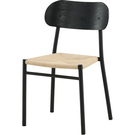 Polly chaise de salle à manger noir, naturel. (1/4)