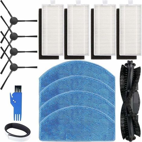 Kit di accessori e ricambi per robot aspirapolvere Tikom G8000/G8000 Pro, Honiture G20/G20 Pro e Laresar Evol 3: 1 spazzola principale, 4 filtri, 4 spazzole laterali, 4 telecomandi. (1/4)