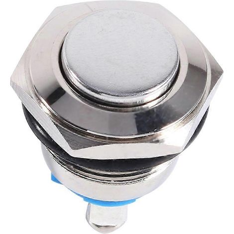 Interrupteur marche/arrêt momentané en métal étanche 12 V 16 mm pour klaxon de voiture (1/5)