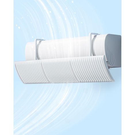 Déflecteur Climatiseur Universel - Kit Modulaire - Plastique Résistant - Orientation 180° Anti-Vent Direct - Maison et Bureau - 60 à 90 cm (1/5)