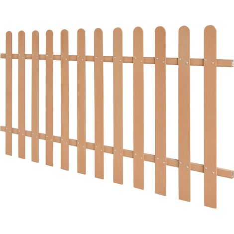 vidaXL Valla de estacas de jardín de WPC 200x100 cm (1/2)