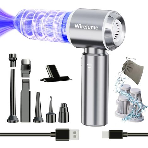 aspirateur à Main sans Fil pour Voiture Puissant Aspiration cyclonique de 25 000 Pa Moteur sans balais Portable Rechargeable léger pour Poils d'animaux véhicule Maison (1/5)