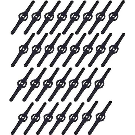 30 Pièces Noir Lame Débroussailleuse, Lame Coupe Bordure, Lame Plastique Coupe Bordure, Acessoires pour Coupe-bordures (1/3)