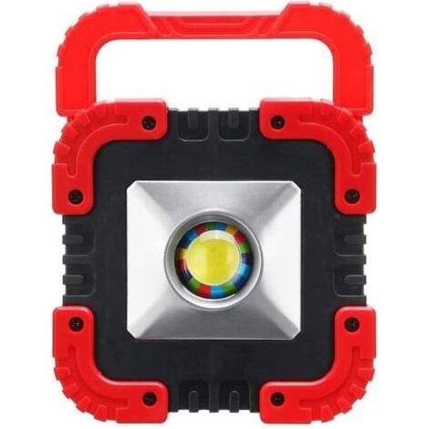 Projecteur extérieur 10W USB Lampe de Travail 240LM Lampe de Travail COB étanche LED Lanterne Portable projecteur Portable lumière de Secours Voyage Solaire (1/5)