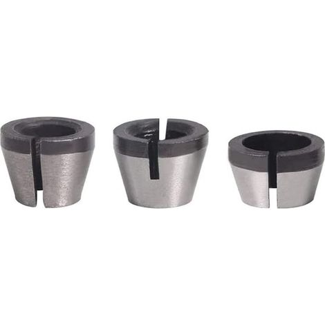 Adaptateur Mandrin Collet pour Machine de Gravure 3 Têtes 6mm, 6.35mm, 8mm pour Défonceuse et Routeur (1/5)