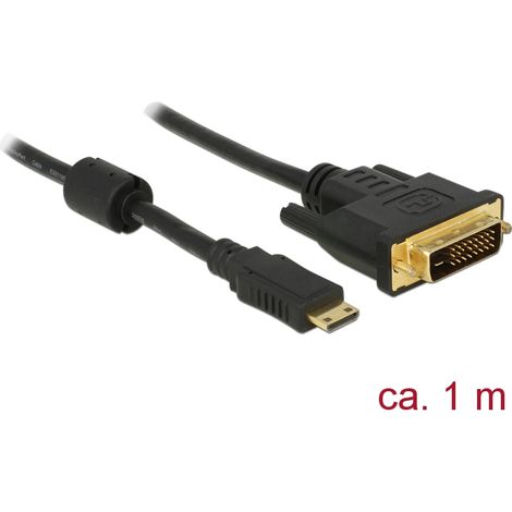 Delock cable hdmi mini-c macho  dvi 24+1 macho de 1 m
