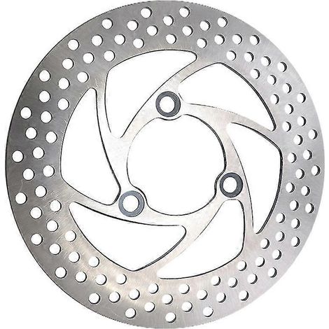Disque de frein 220 mm pour moto, 3 trous, acier inoxydable, avant et arrière, compatible scooter, moto sportive, moto tout-terrain, quad et pitbike.