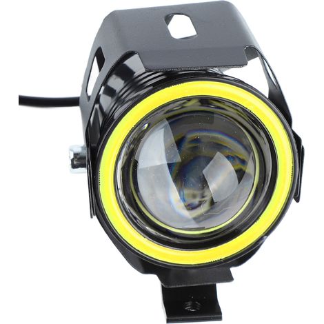Phare LED Moto Blanc 12-60V 4 Modes d'Éclairage Antichoc Lentille Unique Projecteurs Avant pour Motocyclette (1/5)