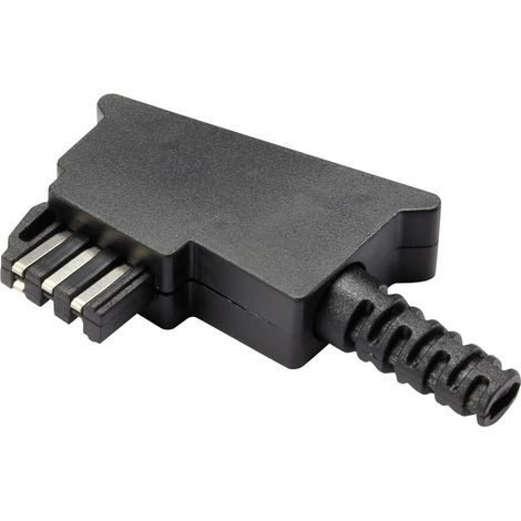 TRU COMPONENTS GM02F TAE-Bausatz, F-Kodierung Stecker, gewinkelt  Schwarz Inhalt: 1 St.