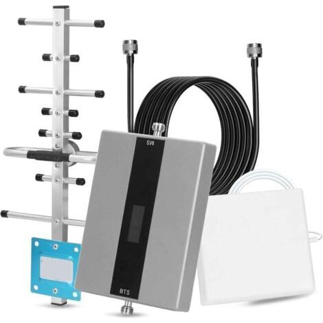 Amplificateur de signal de téléphone portable, amplificateur tri-bande tous les répéteurs LTE GSM 2G 3G 4G 800/900/2100 MHz, tous les fournisseurs de réseau gagnent plus de 68 dB