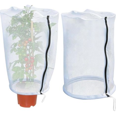 2 teiliges atmungsaktives, kuppelförmiges Pflanzenschutznetz aus Netzgewebe Vogelschutznetz für Tomatenkäfige, für Tomaten, Gurken, Erdbeeren, Bl (1/5)