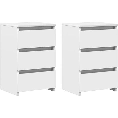 Maison Exclusive - Nachttische 2 Stk. Weiß 40x35x62,5 cm Holzwerk