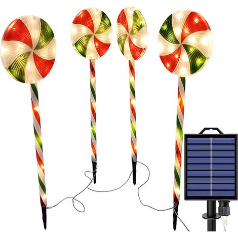 1 Guirlande lumineuse Solaire,LED étanche,Rouge et Blanc,Jardin Noël (1/5)