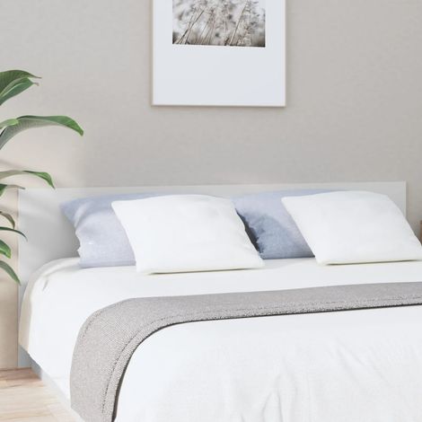 Tête de lit Design industriel - Pour Lit adulte - Blanc 200x1,5x80 cm Bois d'ingénierie Chic-237616 (1/5)
