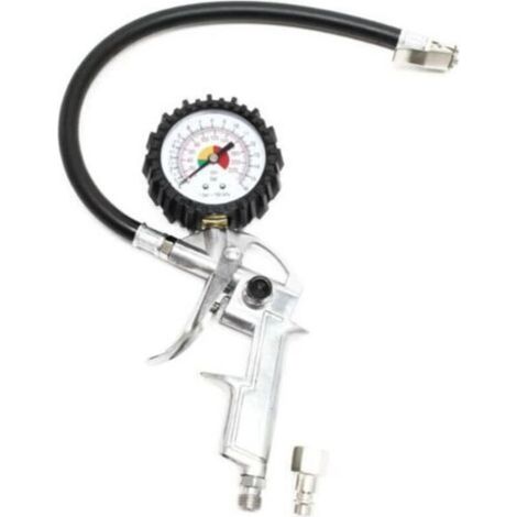 Pistola per compressore d'aria con manometro da 0-16 bar per pneumatici di auto e moto