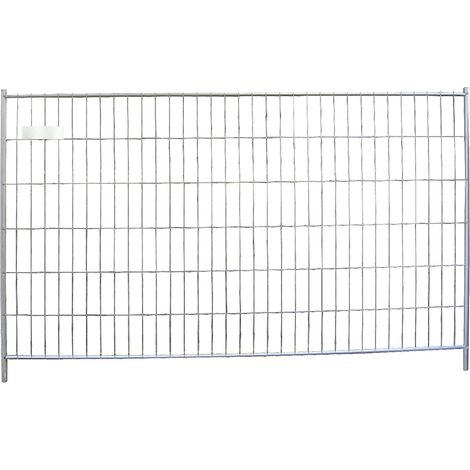 Clôture de chantier en acier galvanisé 2000 mm de hauteur – Largeur 3500 mm – Panneaux soudés 4 mm – Mailles 100x300 mm