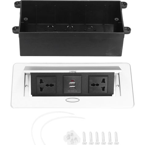 Prise électrique au sol, prise de bureau Pop-Up, 3 trous, Double USB, accessoires d'alimentation, 250V, 13a (1/5)