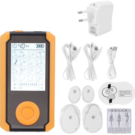 Appareil de physiothérapie musculaire numérique TENS 16 modes double canal, électrostimulateur 110-240V UE (1/5)