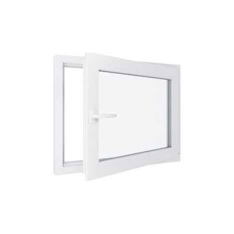 Finestra in PVC - Triplo vetro - Bianco - 900 mmx800 mm cm