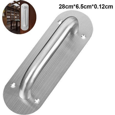 Poignée De Porte Coulissante En Acier Inoxydable - Pour Porte De Grange Et Commerce - Installation Facile - Lot De 1 (1/5)