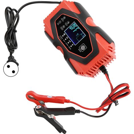 Chargeur de batterie intelligent portable avec fonction de mémoire pour moto et voiture, 100-240V, prise UE (1/5)