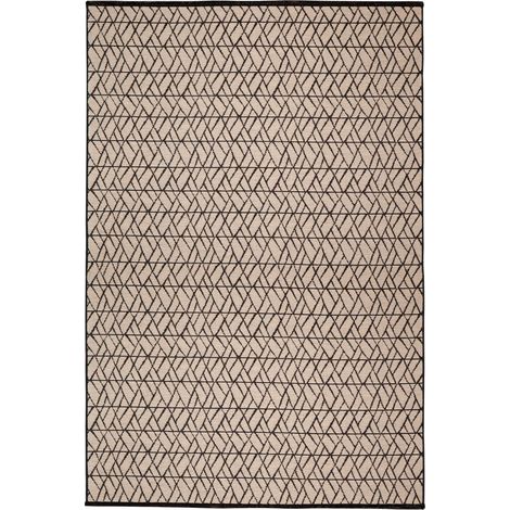 Tapis d'Extérieur et Intérieur Sadar à Motifs Géométriques Polypropylène Naturel 200 x 290 cm - PANGIVO (1/3)