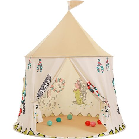 Tente de Jeu pour Enfants,Tente Pop-up,Spielzelt für Kinder, Pop-up Kinderspielzelt, Tipi, Prinzessin Prinz Schlosszelt (1/5)