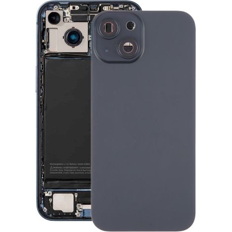 Carcasa trasera para iPhone 15 Plus con piezas pequeñas - Negra