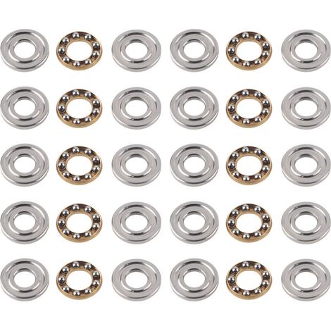 Lot de 10 butées à billes miniatures plates en acier de haute précision (F6-14M 6 x 14 x 5 mm) (1/5)