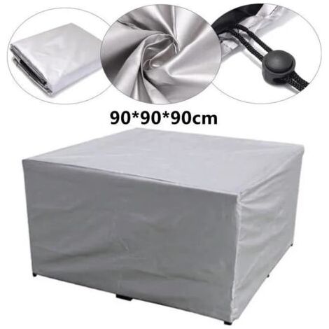Schutzhülle – [MARKE] – Für quadratische Tische und Stühle – 90 x 90 x 90 cm – Wasserdicht – Anti-Aging (1/5)