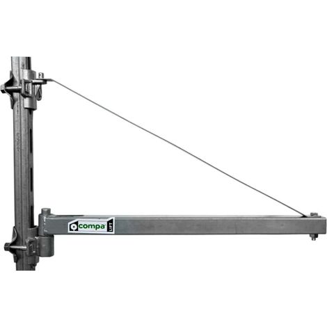 SUPPORTO BRACCIO ASTA A BANDIERA GIREVOLE PARANCO MONTACARICHI 250kg/110cm COMPA (1/4)
