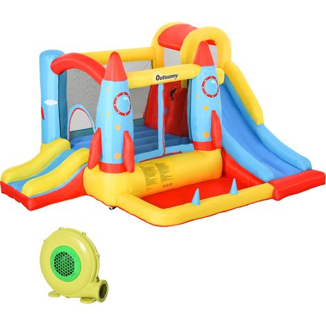 Château Gonflable, Toboggans Excitants, Matériau Durable, Multicolore, 330X265X185Cm (1/2)