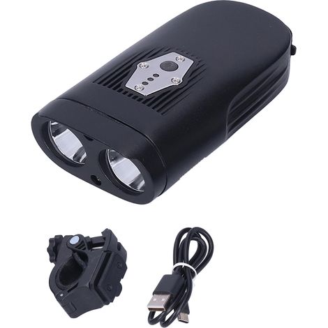 Feu avant de vélo LED, phare cyclisme montagne, lampe torche cycliste, éclairage d'avertissement vélo. (1/5)