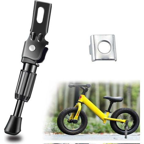 Béquille de vélo - 30 cm - Noir - Béquille latérale pour vélo enfant - Installation facile (1/5)