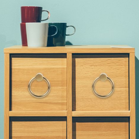 Lot de 2 poignées de porte vintage en laiton pour boîtes à bijoux, meubles, placards de cuisine et d'armoires. (1/5)