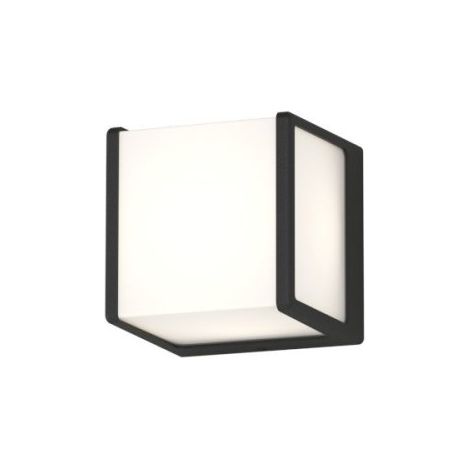 Applique moderno top light dubai gx53 led ip54 alluminio policarbonato, finitura metallo antracite